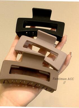 发夹Hot Sale Solid Color Claw Clip Large Barrette Crab Hair