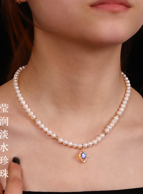 天然淡水珍珠项链女款简约