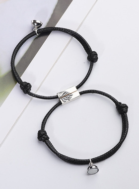 纯银情侣手链学生韩版礼物