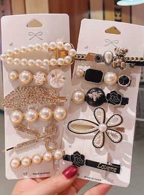 Pearls Hair Clips Women Flower Headwear Hair Accessorie发夹