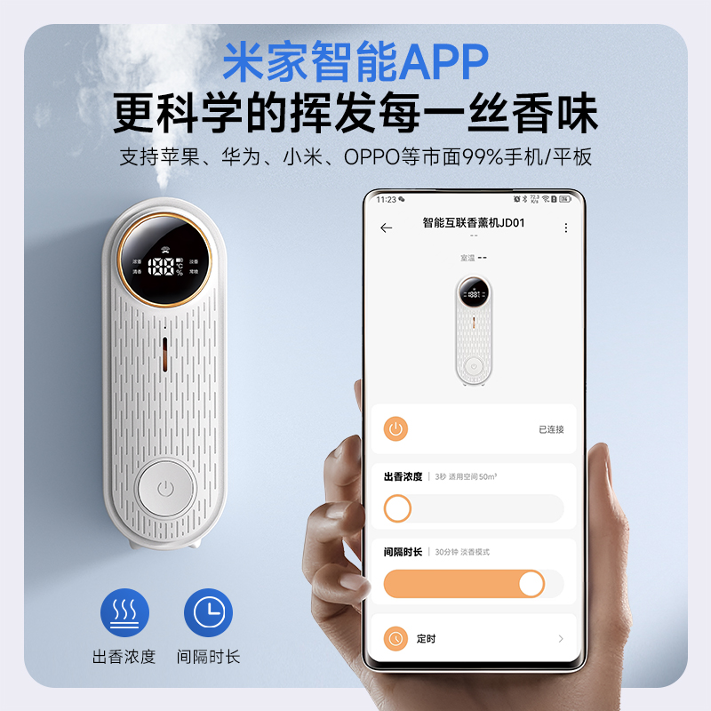 【米家APP控制】香薰机自动喷香室内持久家用扩香器酒店商用香氛 - 图1