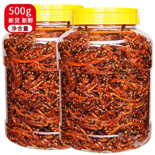 香辣蜜汁鳗鱼丝海味曼鱼仔海鲜零食即食鱼干片罐装小鱼仔小吃休闲 - 图0