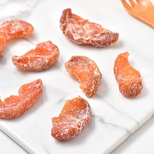 盐津桃肉桃干桃条500g果脯梅条肉凉果蜜饯孕妇零食休闲食品话桃条 - 图2