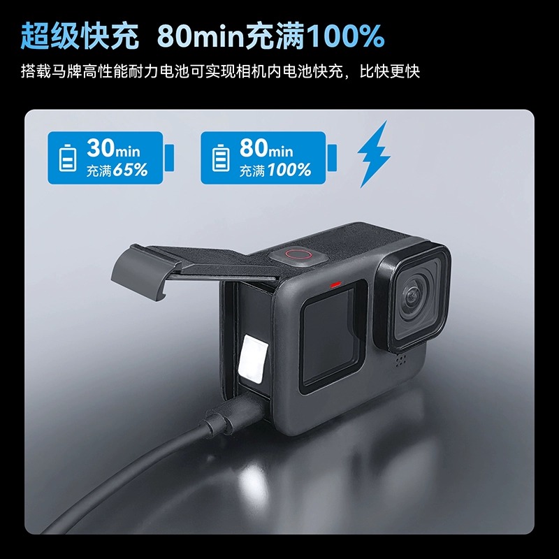 TELESIN泰迅适配gopro12/11/10/9长续航耐低温电池GoPro马牌电池 - 图1