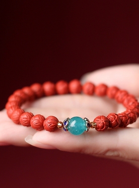 辰世原创六字真言天河石莲花珠