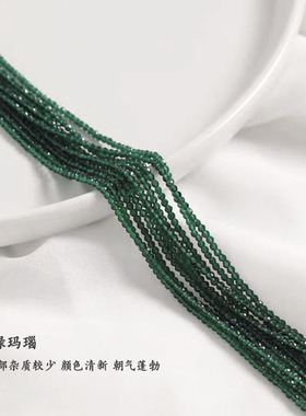 小粒气质叠带天然绿玛瑙s925银新中式气质复古999纯银碎银项链女