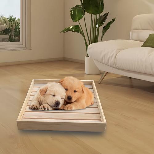 实木宠物床矮床狗床木板防潮透气猫床榻榻米排骨架硬木板简约定制 - 图1