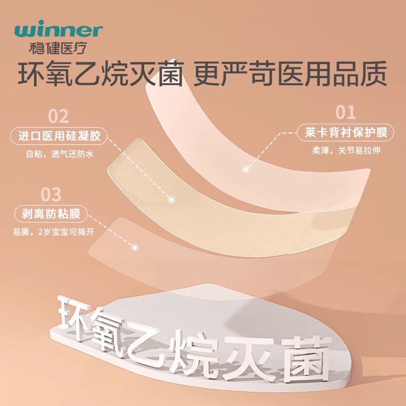 稳健医用疤痕贴硅酮除甲状腺烧烫伤增生剖腹产疤痕修复祛疤膏贴
