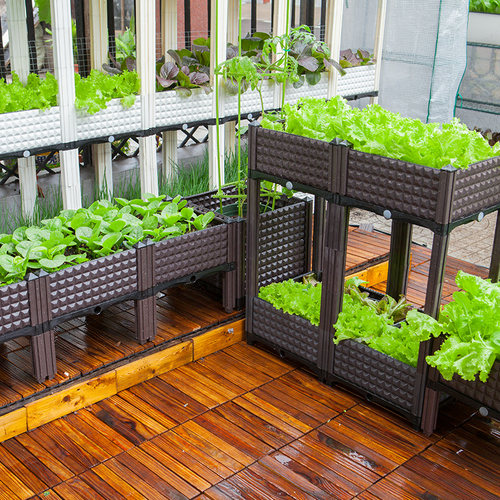 阳台种菜神器楼顶立体种植箱屋顶长方形塑料种菜箱家庭种菜花盆 - 图3