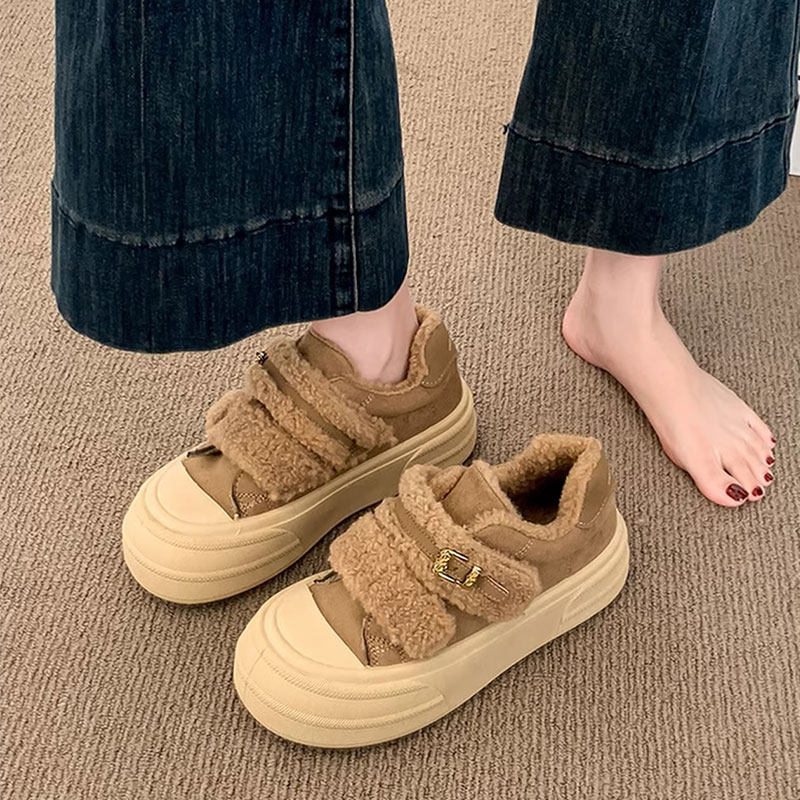 美拉德厚底雪地靴女2026新款爆款冬季加绒毛毛鞋子魔术贴保暖棉鞋,淘宝优惠券,粉丝福利购,淘宝优惠卷