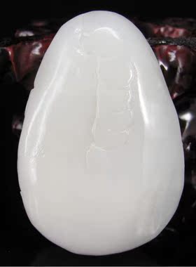 钱塘邮社   和田玉白玉 生意兴隆 把件