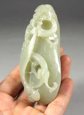 青白玉青白玉龙腾盛世把件