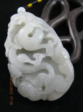 钱塘邮社    和田玉青白玉   生意兴隆把件