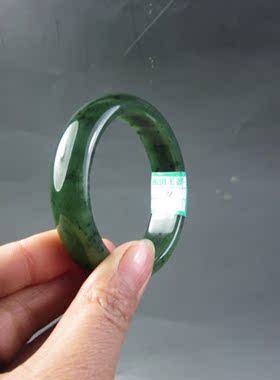 钱塘邮社   和田玉 碧玉 手镯 送证 内径55mm