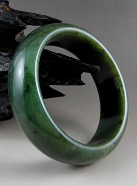钱塘邮社   和田玉碧玉  手镯 送证 内径56mm
