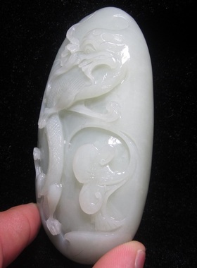 青白玉青白玉龙腾盛世把件