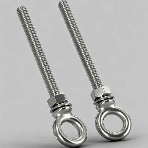 M6M8M10M12不锈钢304国标自带垫片螺帽加长吊环螺丝环形螺栓起重 - 图1