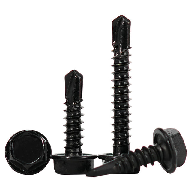 Black 410 stainless steel hexagonal drill tail