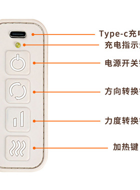 熊掌按摩器腰背按摩垫恒温热敷多功能办公室车载家用全身按摩靠垫