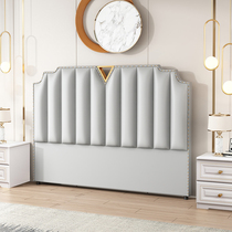 Light extravagant headboard soft bag ultra-thin floor headboard backrest plate leather 1 8 double bed head solo Buy customizable
