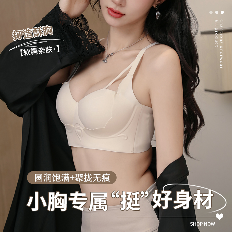 提拉内衣女小胸聚拢显大2024新款爆款收副乳防下垂上托调整型文胸