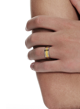 oammi钛钢食指戒指男女情侣对戒