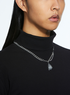 OAMMI原创潮牌百搭钛钢火焰项链