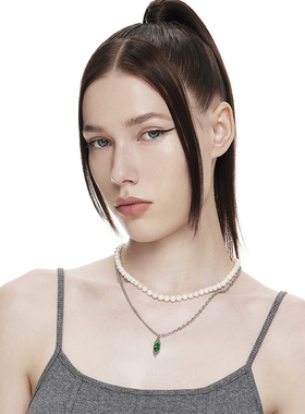 贝珠锆石项链情侣OAMMI