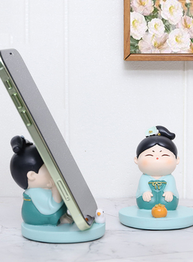 古典仕女可爱桌面摆件手机支架