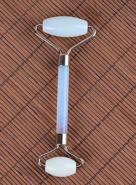 蛋白石滚轮按摩器 玉石美容按摩棒 脸部眼部美容棒 面部玉推