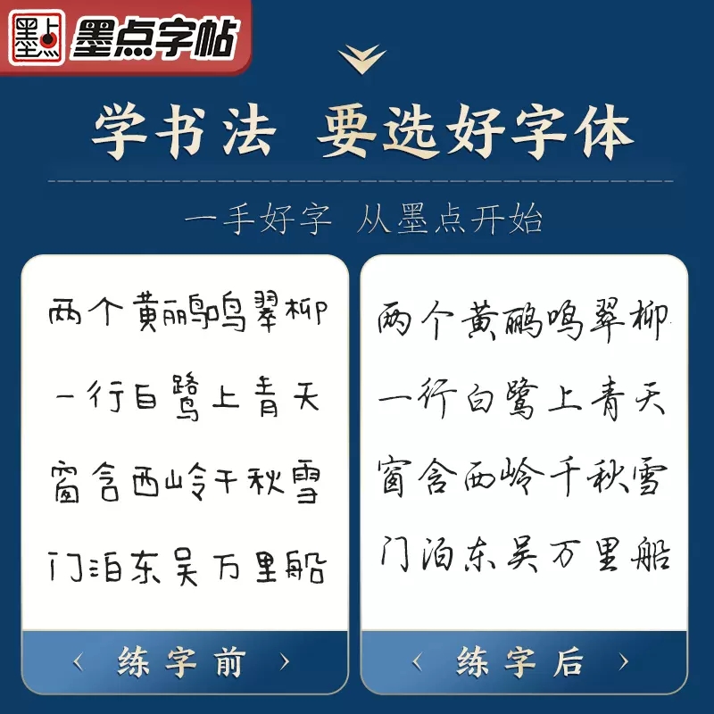 荆霄鹏行楷字帖练字成年男生女生临摹练字帖初中生高中生大学生练字专用钢笔字速成硬笔书法字帖成年行书练字帖墨点中考高考练字本 - 图2