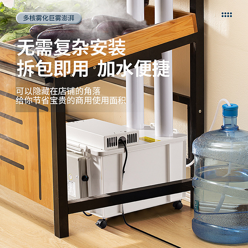 超声波工业加湿器大雾量仓库车间蔬菜超市增湿机大喷雾大棚养殖场