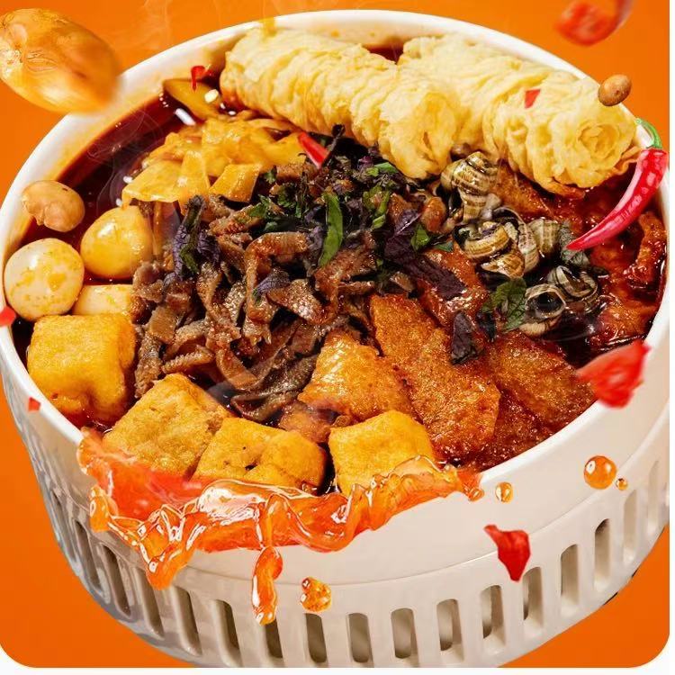 螺蛳鸭脚煲柳州饭店出品螺蛳粉小火锅鸭脚凤爪魔芋爆肚广西麻辣烫 - 图1
