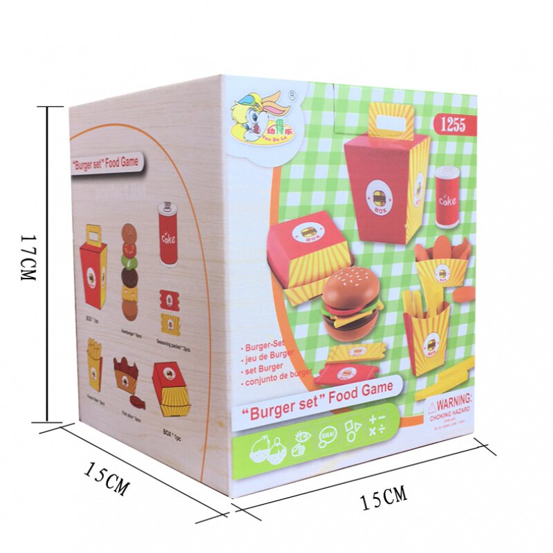 幼得乐早教仿真汉堡套餐过家家积木 易德迈尔母婴仿真果蔬/食物