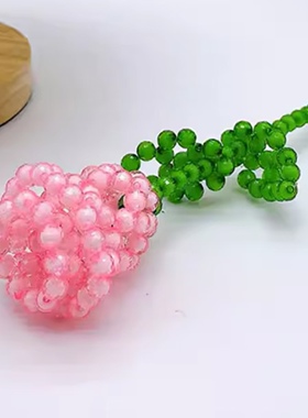 手工串珠玫瑰花成品节日礼物家居装饰品摆件假花diy材料包散珠