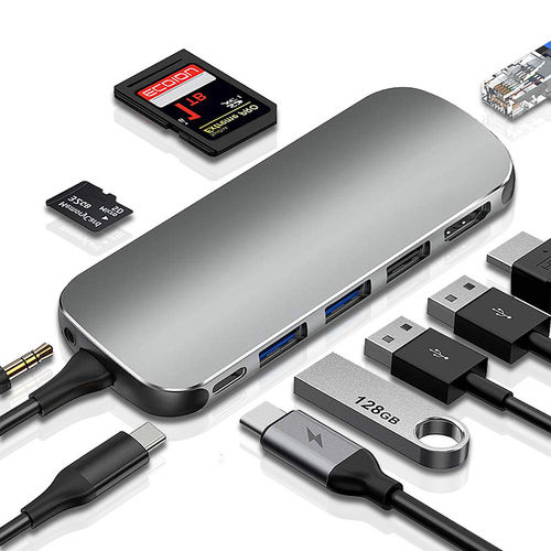 适用于 USB-C扩展坞苹果MacBook Air/Pro笔记本电脑Mac mini转换 - 图0