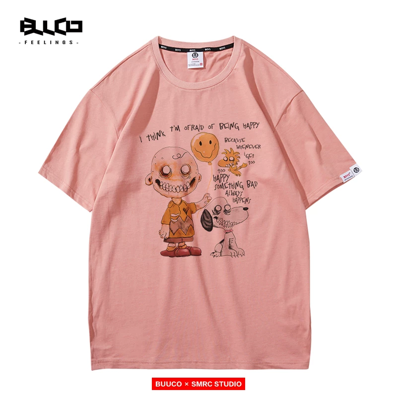 Snoopy, Nuby, Tide, мультяшная осенняя футболка, трендовый длинный рукав, базовый удобный толстовка для мужчин и женщин, коллекция 2021