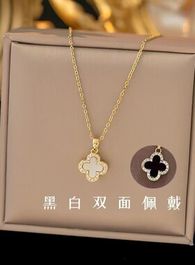 欧美流行百搭太阳花项链时尚高级感小众设计不掉色铜镀18k金首饰