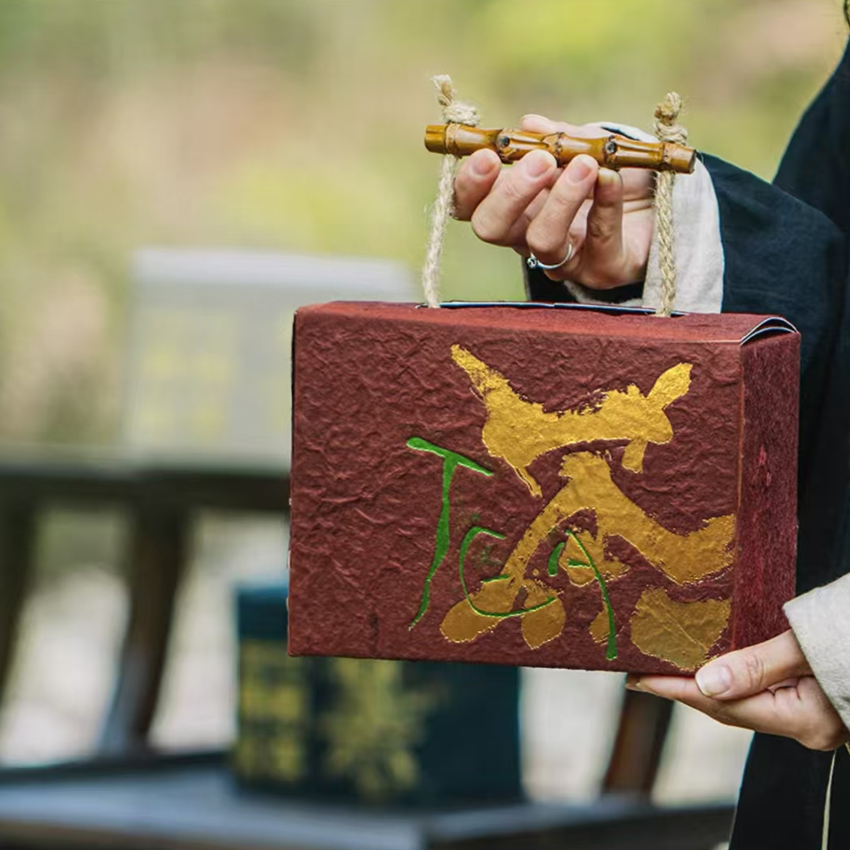 茶叶包装盒红茶绿茶便携手拎质朴傣纸普洱茶龙井龙珠小青柑定制,淘宝优惠券,粉丝福利购,淘宝优惠卷