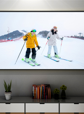 滑雪装饰画滑雪场冰雪大世界