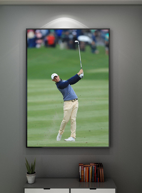 GOLF俱乐部宣传挂画挥杆动作壁画