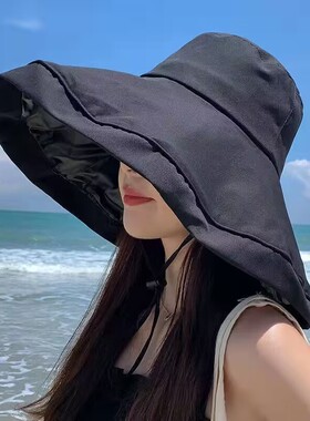 防晒帽子女款夏季遮全脸护脖子帽