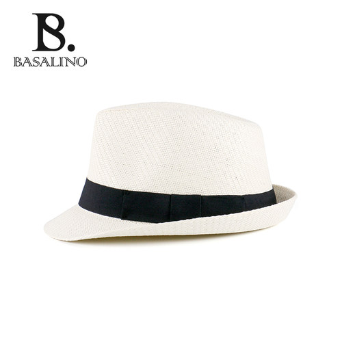 当天发英国经典款男士草帽男礼帽英伦礼帽手工绅士爵士帽大码草帽 - 图3