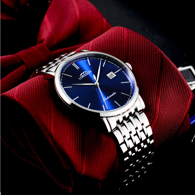 罗臣lorsson男士原装进口+机械表 lorsson欧美腕表