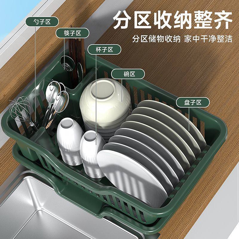 沥水碗盘架厨房碗碟沥水架水槽餐具置物架家用台面碗筷滤水收纳盒,淘宝优惠券,粉丝福利购,淘宝优惠卷