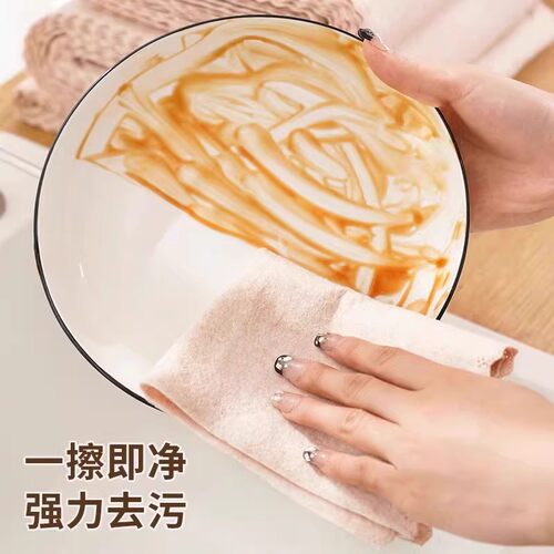丝瓜抹布厨房专用吸油不沾油洗碗布易清洁新款不掉毛家用加厚清洁 - 图2