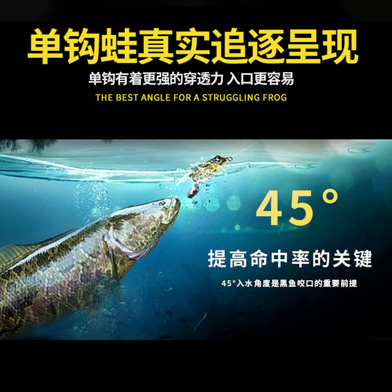 路亚饵雷蛙套装打黑鱼专杀远投重草区雷强新款改装小亮片单钩假饵 - 图0