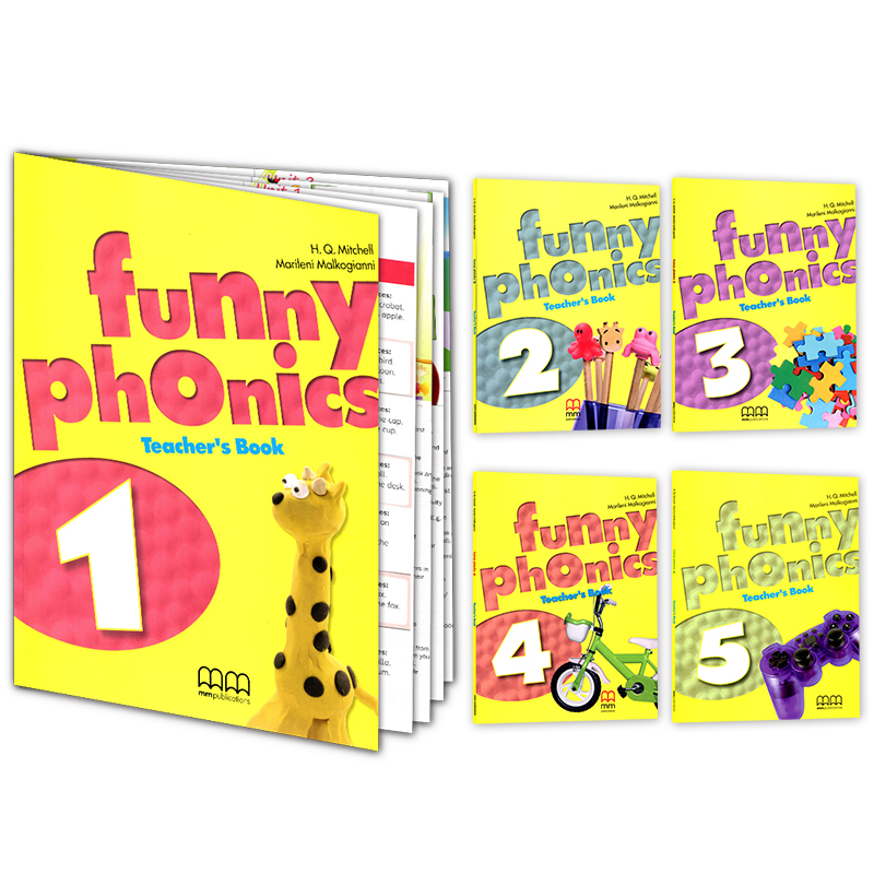 英国MM出版社少儿自然拼读发音教材Funny Phonics1级教师用书教案teacher’s guide美式发音见词能读听音能写