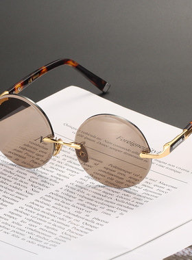 晶工匠天然水晶复古东海潮太阳镜