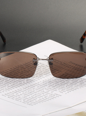 晶工匠天然水晶眼镜弯石头镜切边